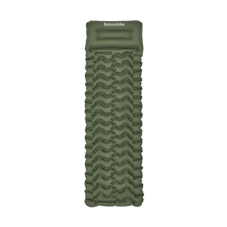 Матрас туристический надувной одноместный Naturehike CNK2550WS019 200x60x6,5 см Green (6977465869630)