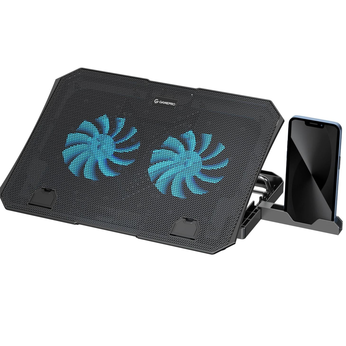 Подставка для ноутбука GamePro CP350 с охлаждением 2 вентилятора USB Black (CP350) Подставка для ноутбука GamePro CP350 с охлаждением 2 вентилятора USB Black (CP350)