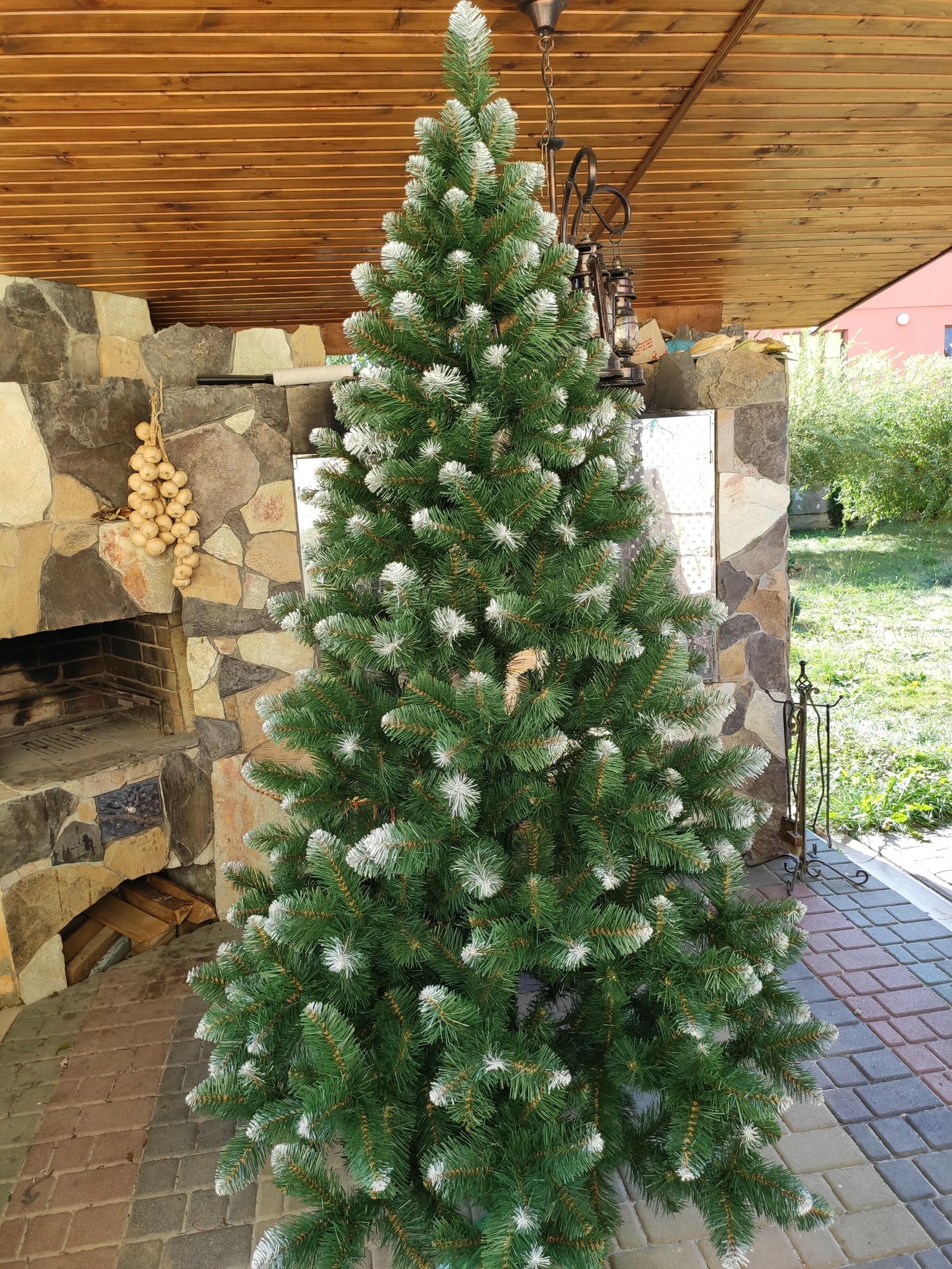 Ялинка штучна Хатинка Снігова Королева із засніженими кінчиками та металевою підставкою 3,00 м Зелений (С.К-300)