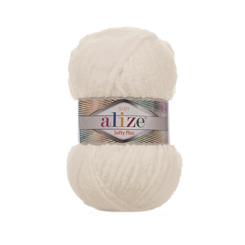 Пряжа Alize Softy Plus 62 Молочний