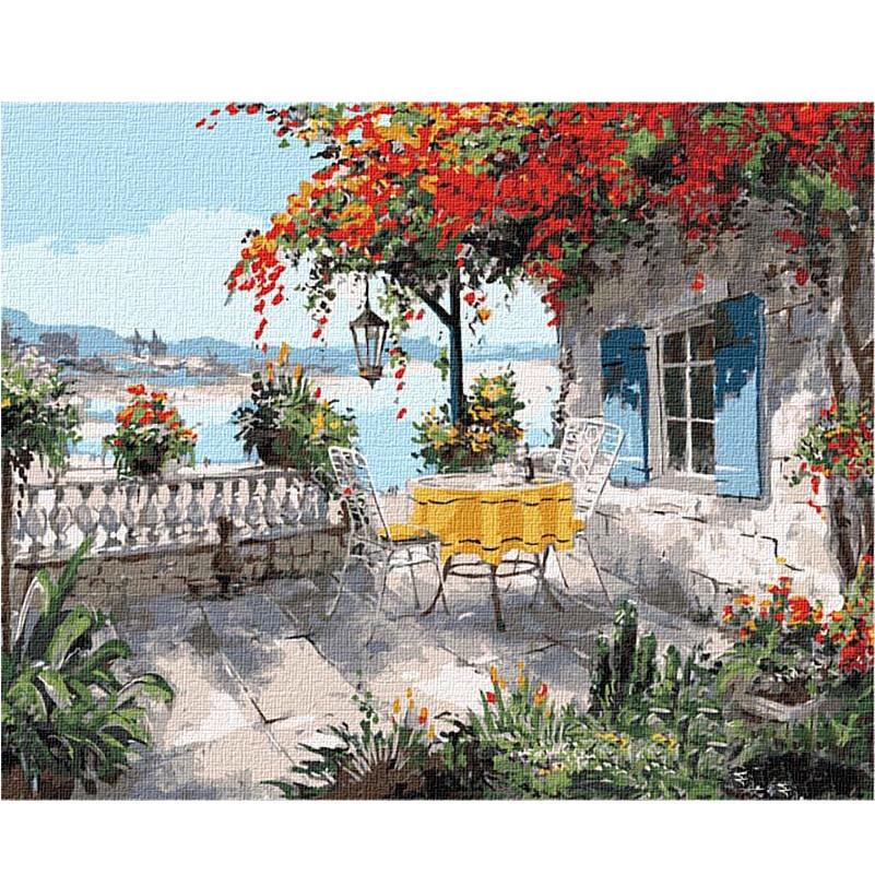 Картина по номерам Идейка Уютный двор 40х50 см (KHO2842)