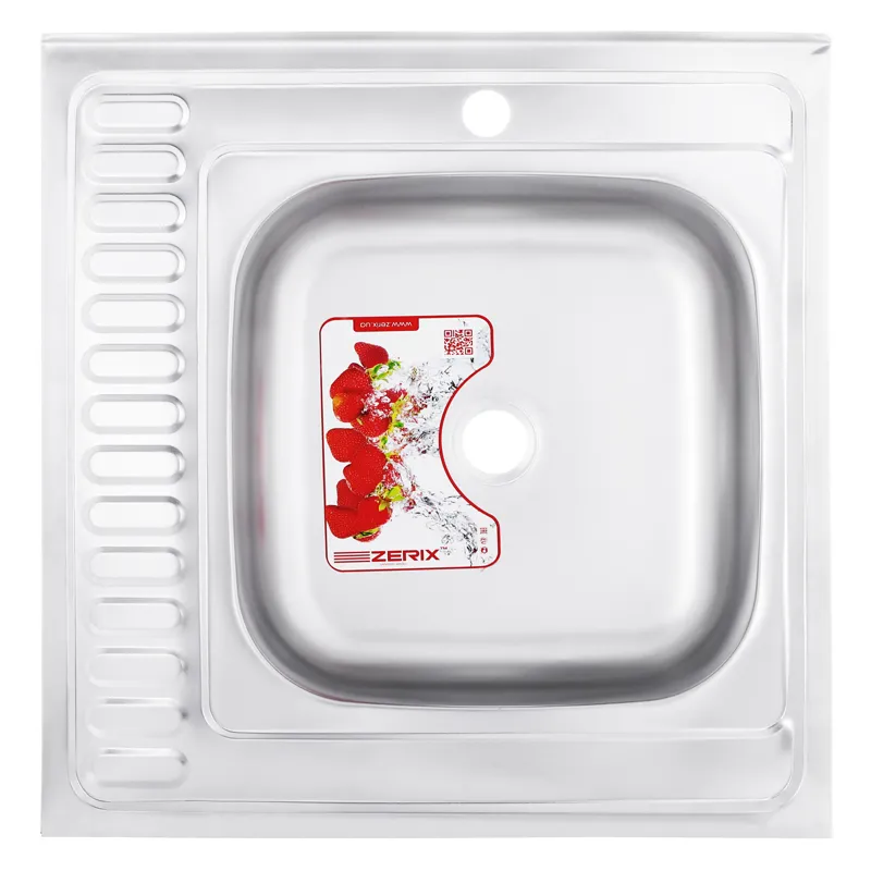 Мойка кухонная Zerix Z6060R-08-180E Satin (ZS0590)