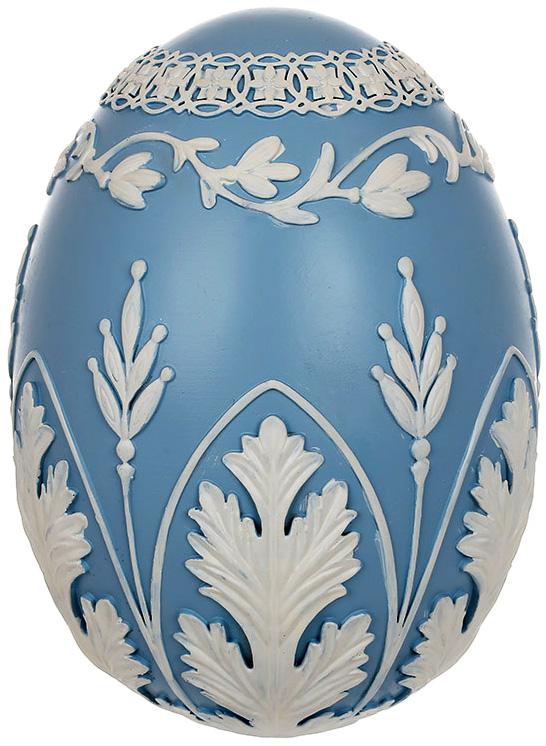 Яйцо декоративное Орнамент 16х16х21 см Белый