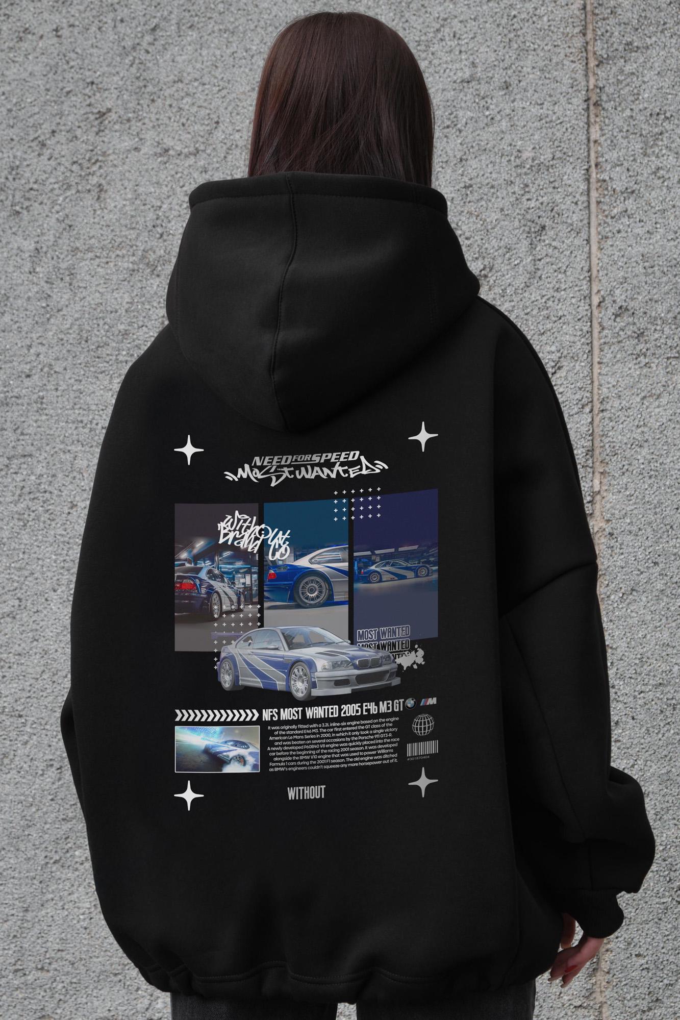 Худи на флисе Without с капюшоном и принтом Wanted оверсайз Black (8055564) - фото 5 Худи на флисе Without с капюшоном и принтом Wanted оверсайз Black (8055564) - фото 5