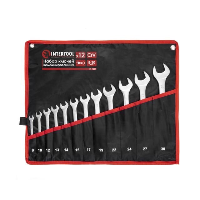 Набір ключів Intertool комбінованих 12 шт. 8-30 мм (HT-1251)