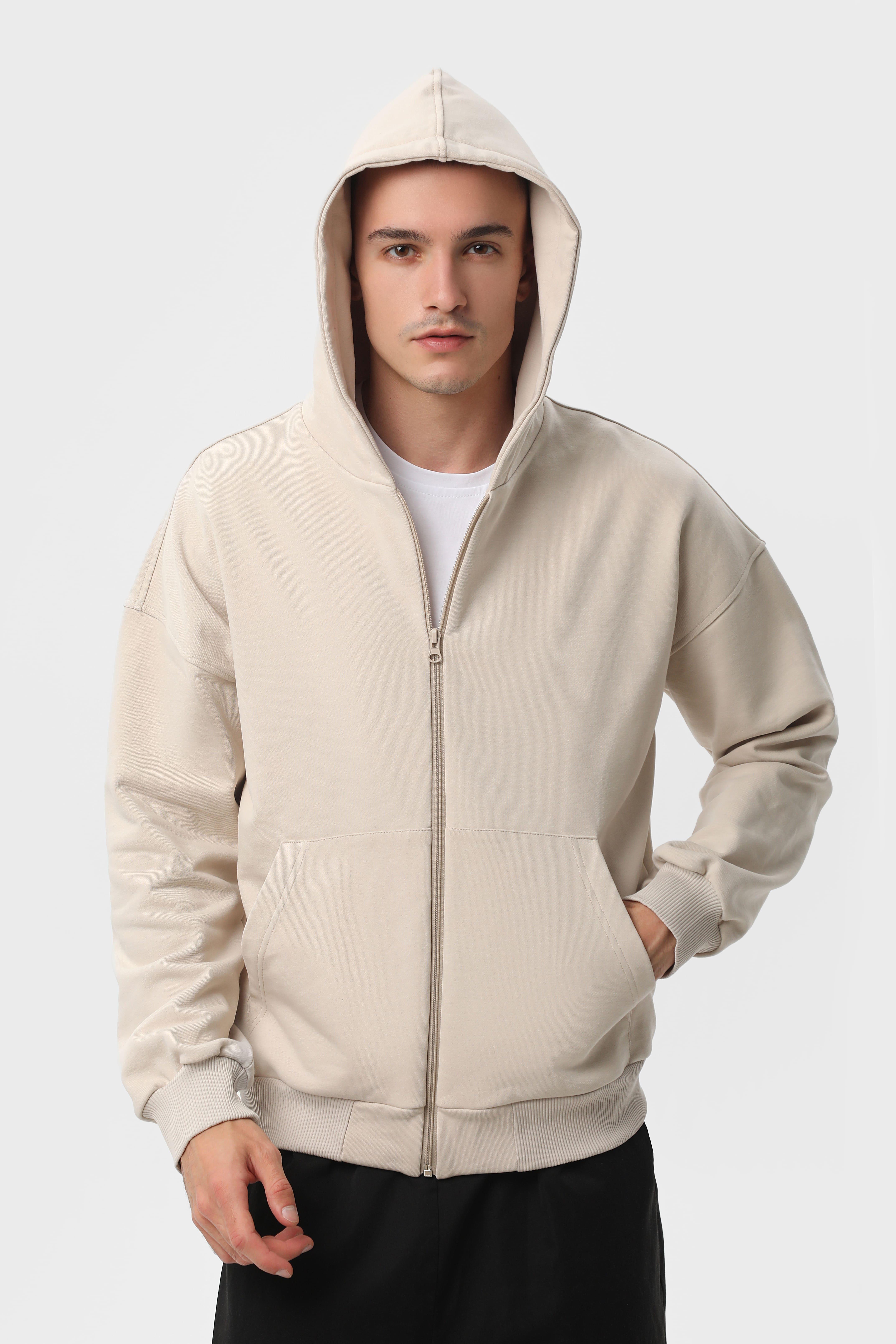 Худі на замку RAY LOSE U0409 UNISEX XXL Бежевий - фото 3 Худі на замку RAY LOSE U0409 UNISEX XXL Бежевий - фото 3