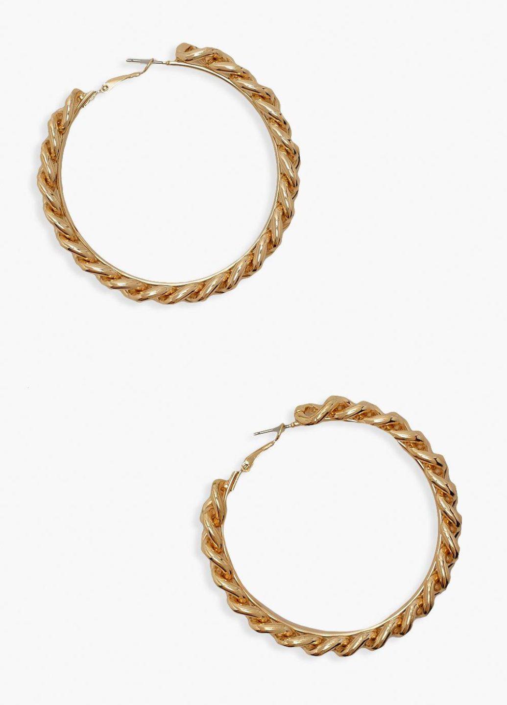 Серьги-кольца Boohoo Золотой (10810)