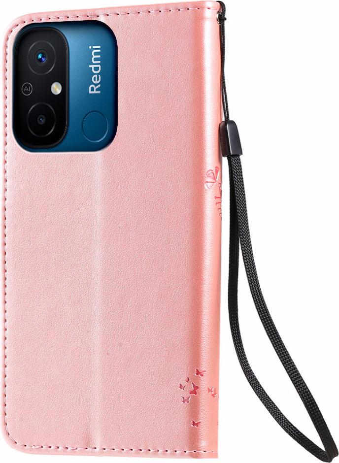 Чохол книжка Xiaomi Redmi 12C Кіт та Дерево Rose Gold (33324-27) - фото 2 Чохол книжка Xiaomi Redmi 12C Кіт та Дерево Rose Gold (33324-27) - фото 2