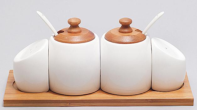 Набор спецовщиков Ceram-Bamboo с сахарницей и емкостью для меда (BD-375-252)