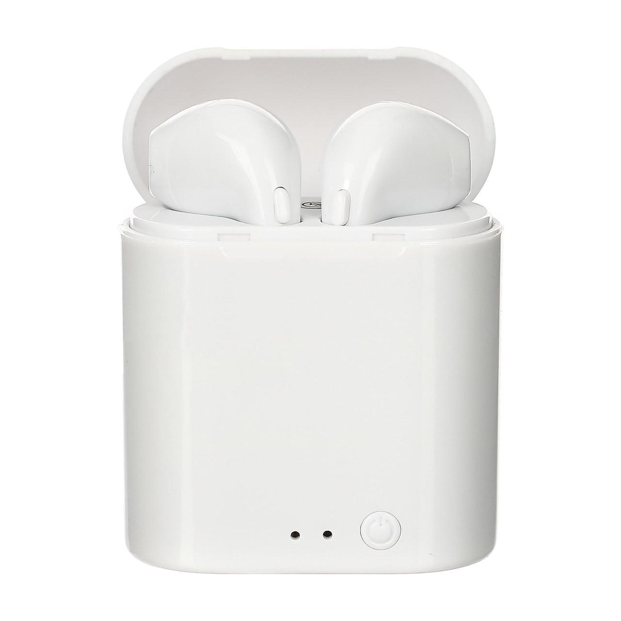 Наушники беспроводные с гарнитурой I7 mini и кейсом White