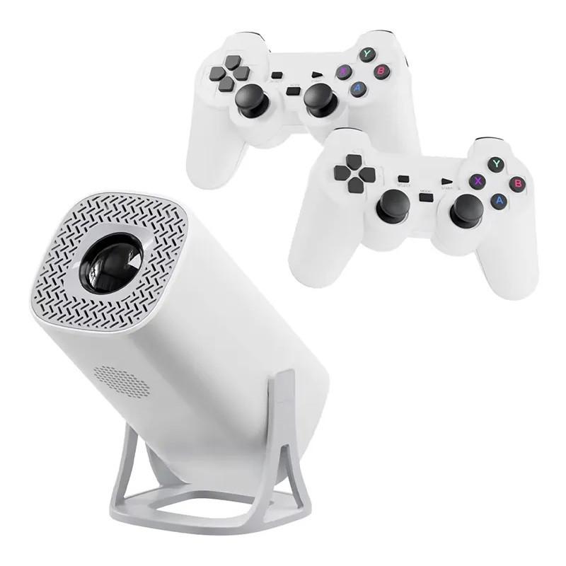 Проектор мультимедийный RIAS S50 Max LED 4K WiFi Bluetooth HDMI Android 11 с 2 джойстиками SD 64 Gb White (2506962165)