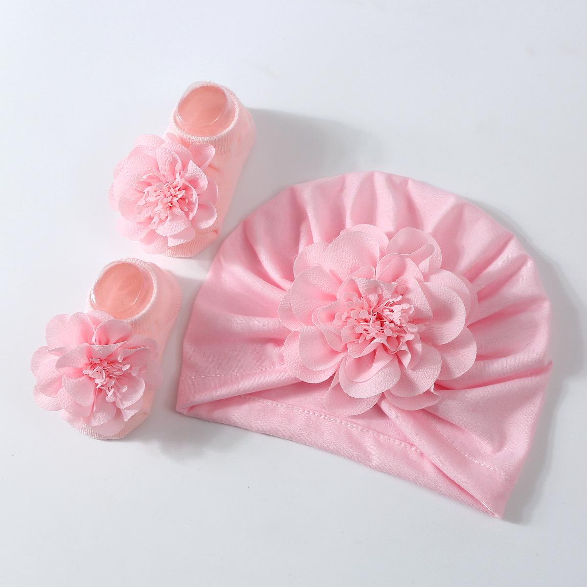 Набор для новорожденных Сакура шапочка и носки от 0 до 12 месяцев Розовый (13125152501)
