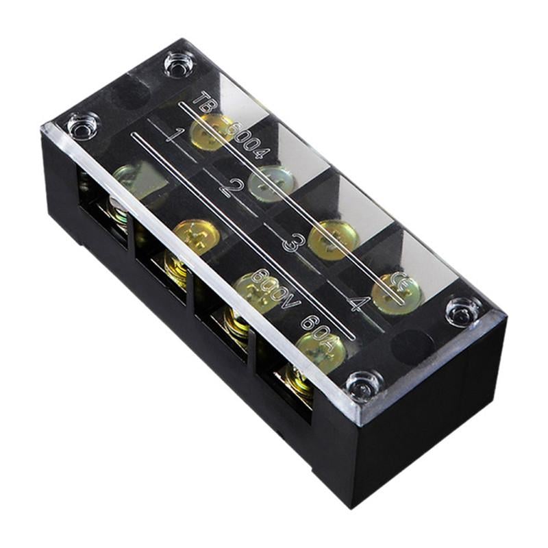 Клеммная колодка CNC ТВ-6004 в корпусе 4P 60А 600V (Б00030272)