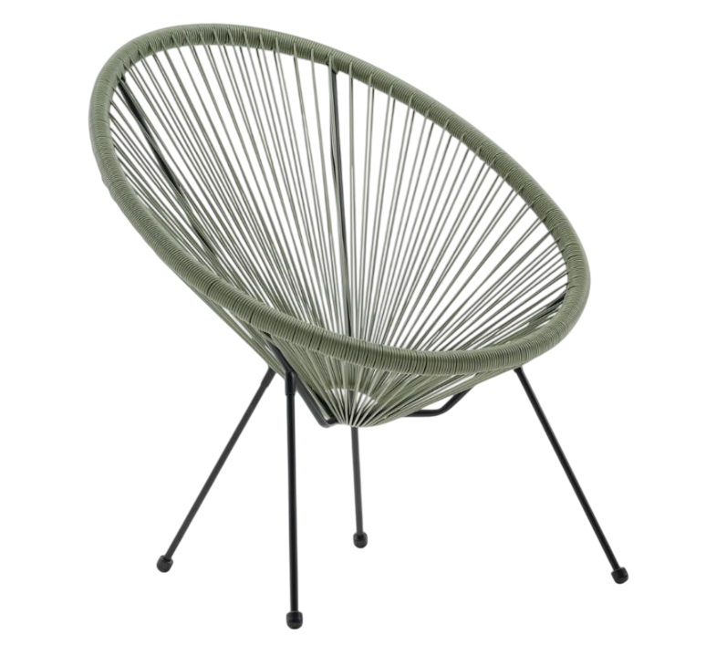 Лаунж-стул сталь/полиэтилен 72х83х80 см Зеленый (7041114e)