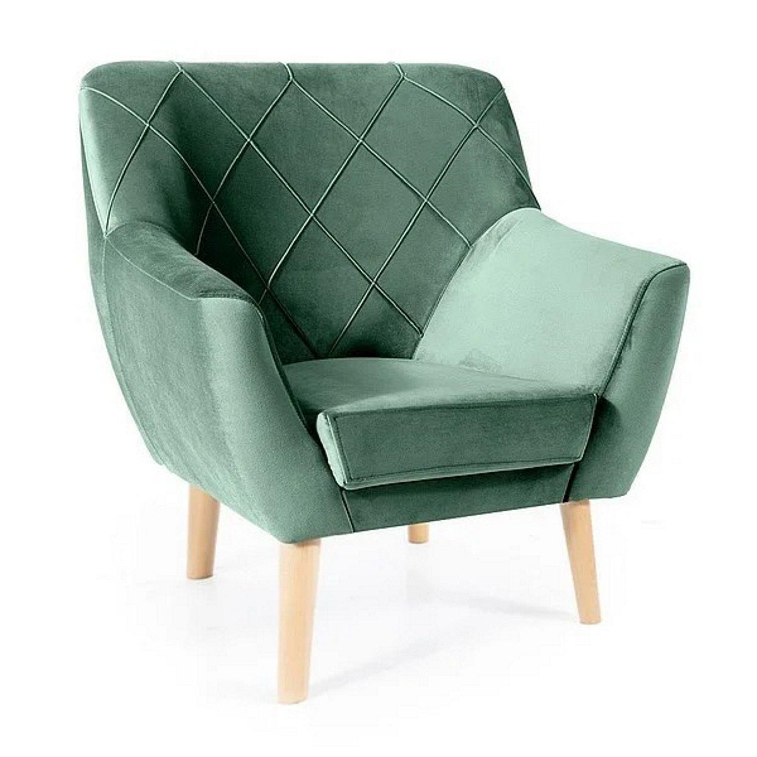 Кресло мягкое Signal KIER 1 Welur Зеленый (KIER1V78BU)