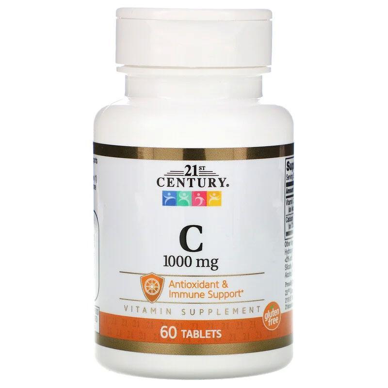 Витамин С 21st Century Vitamin C 1000 мг антиоксидантная и иммунная поддержка 60 таблеток