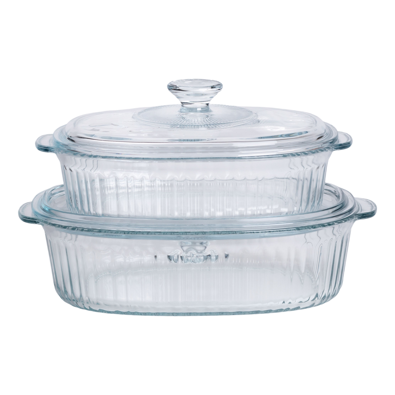 Набор форм для запекания из боросиликатного стекла 1,8/2,8 л Прозрачный - фото 1