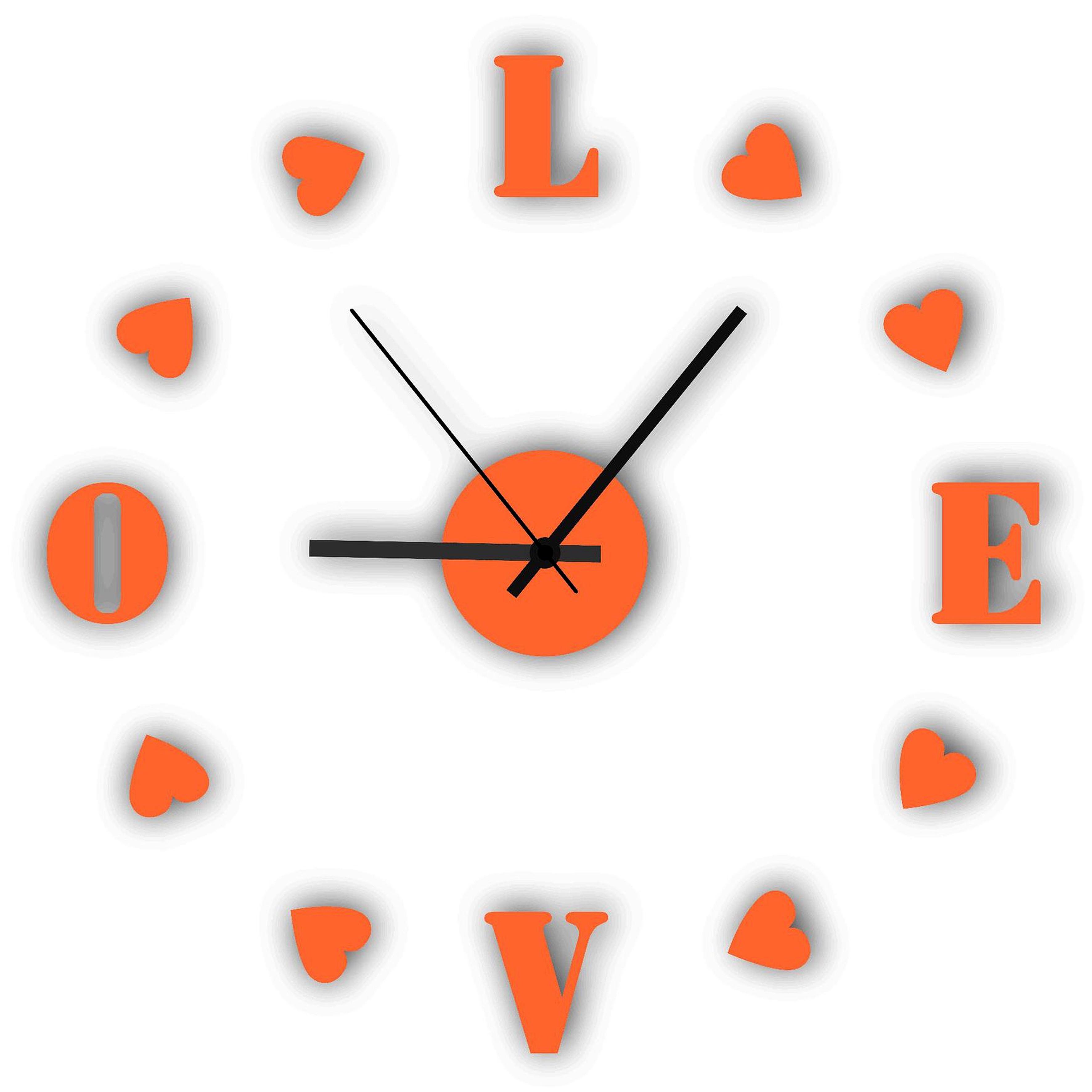 Часы настенные 3D Love mini с регулируемым D 40 см Оранжевый (10131755)