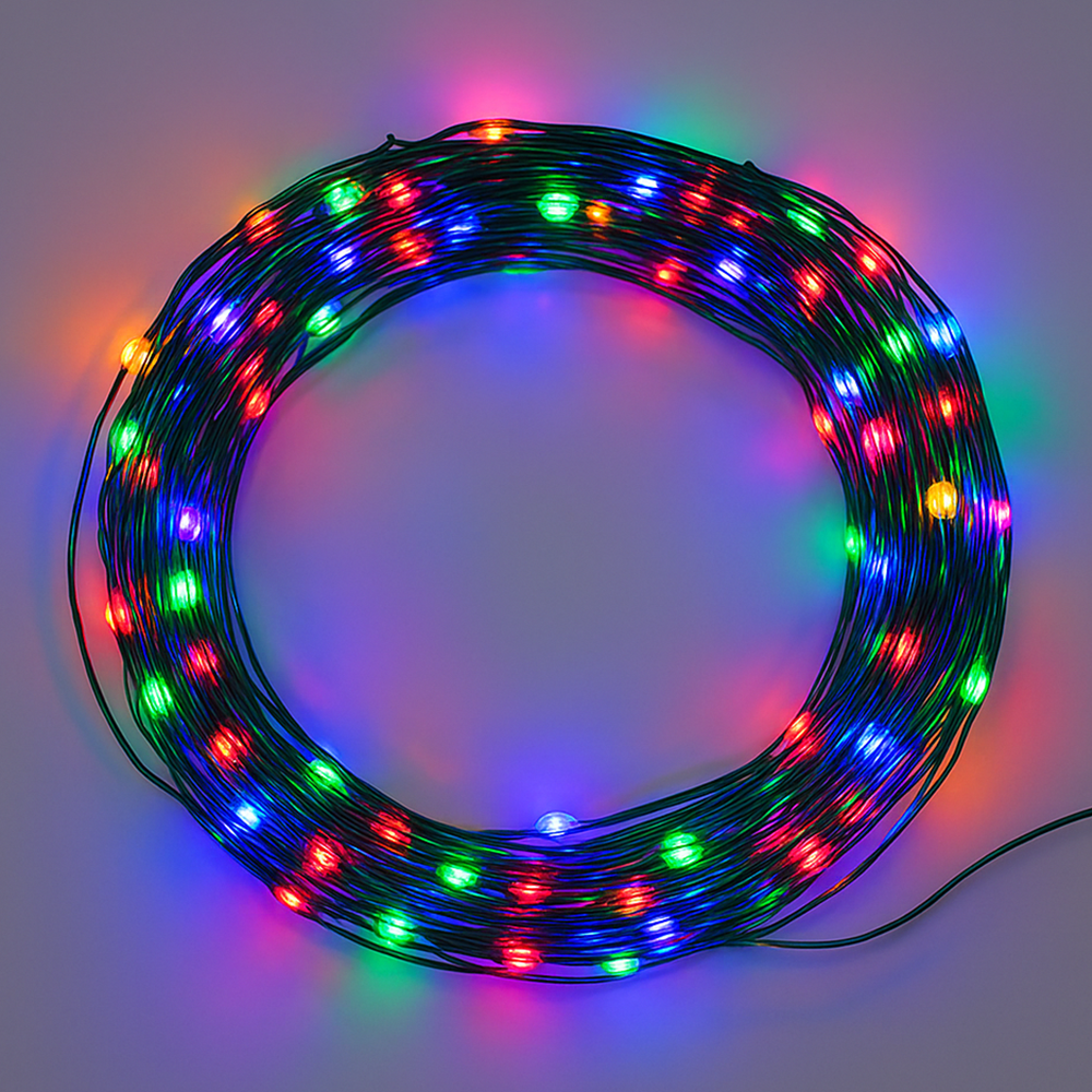 Гірлянда нитка Роса 50 м з пультом 500LED від USB зелений провід RGB - фото 10 Гірлянда нитка Роса 50 м з пультом 500LED від USB зелений провід RGB - фото 10