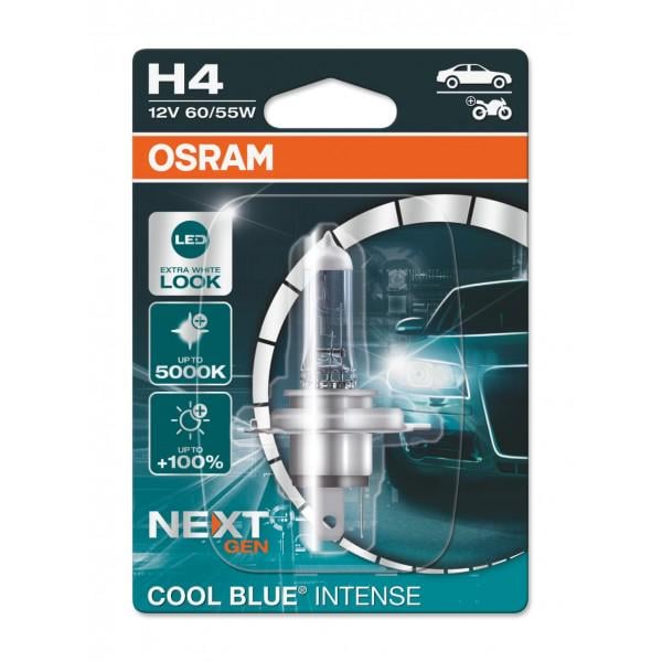 Автолампа галогенова Osram H4 12 V 60W P43t Cool Blue Intense Next Gen +100%