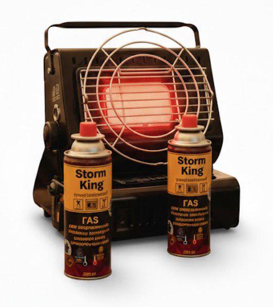 Газовый обогреватель Yanchuan YC-808B 2в1 с 2 баллонами (2104619107)