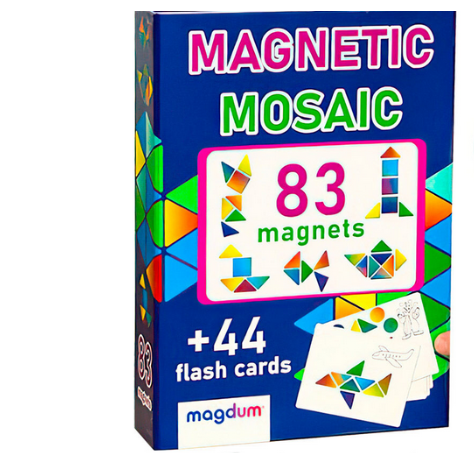 Магнітна мозаїка Mosaic ML4031-23 EN Magdum 83 магніти 44 картки із завданнями в коробці