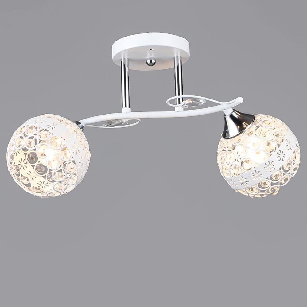 Люстра потолочная Light House SR-20388/2 WT+CR L440хW160хH235 E27 Белый/Хром