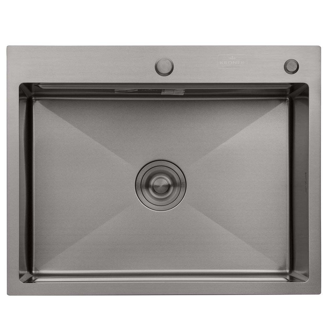 Мойка кухонная Kroner CV031453 из нержавеющей стали прямоугольная 630x500 мм 1 мм (25964621)