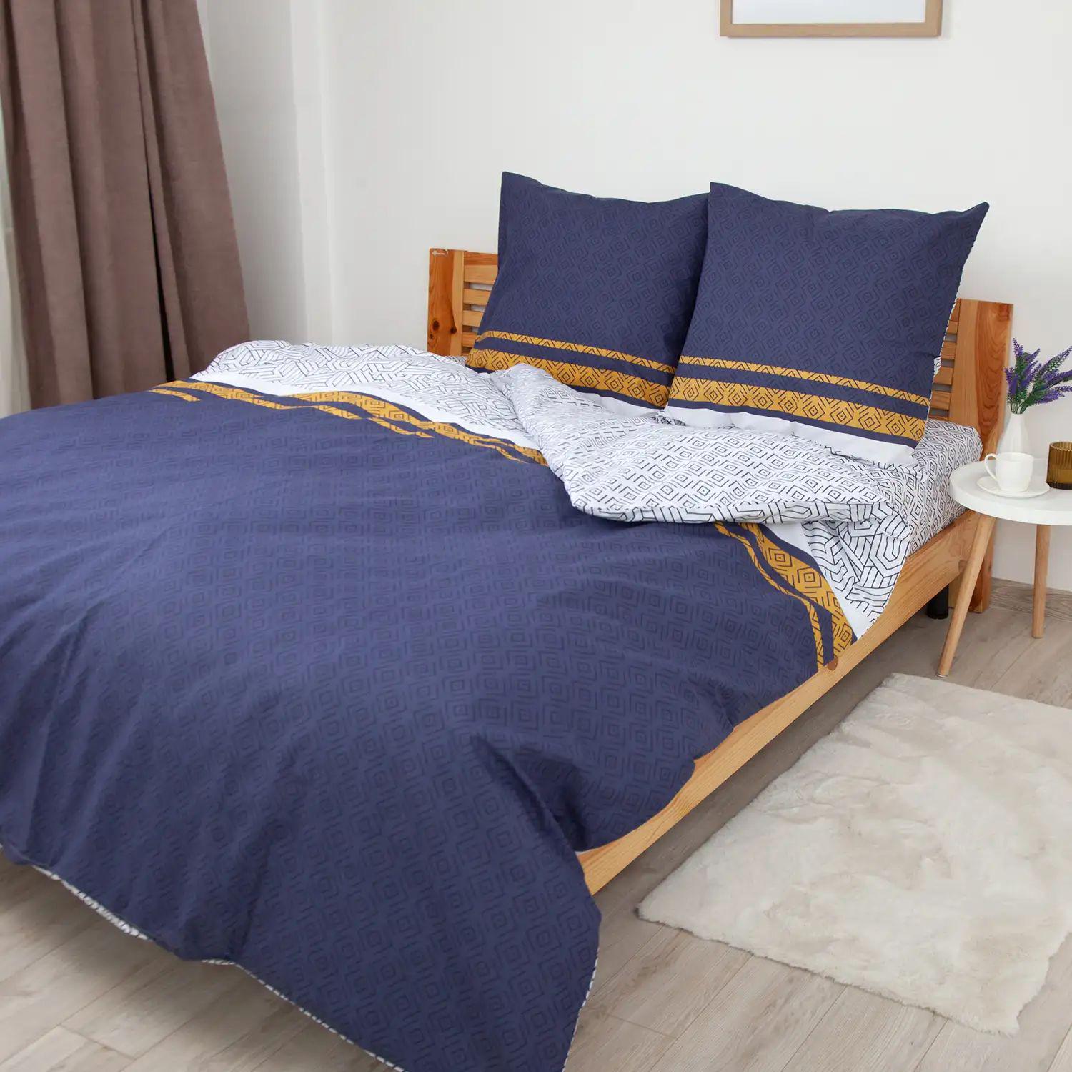 Комплект постільної білизни гіпоалергенний ТЕП Statly 115 г/кв. м євро з наволочками 70x70 см Синій (12710200215)