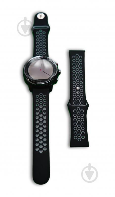 Ремешок 22мм BeWatch силиконовый для Amazfit Stratos | Pace | GTR 47 мм Черно-серый (10201142) Ремешок 22мм BeWatch силиконовый для Amazfit Stratos | Pace | GTR 47 мм Черно-серый (10201142)