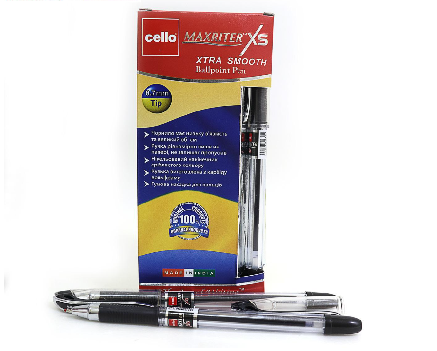 Ручка Cello Maxriter XS 0,7 мм 12 шт. Чорний (MTT-184350)