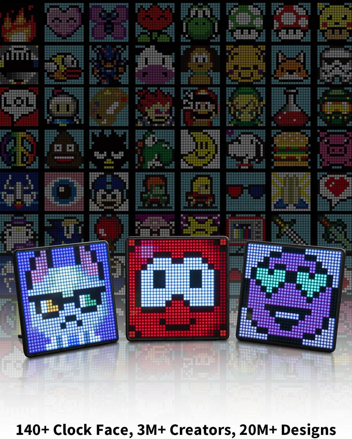 Дисплей управления мобильным телефоном Divoom Pixoo-Max Pixel Display APP с программируемым светодиодным экраном 32x32 см (12349000) - фото 4 Дисплей управления мобильным телефоном Divoom Pixoo-Max Pixel Display APP с программируемым светодиодным экраном 32x32 см (12349000) - фото 4