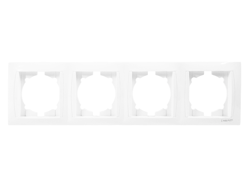 Рамка 4-постова Lemanso Сакура вертикальна Білий (LMR1034)