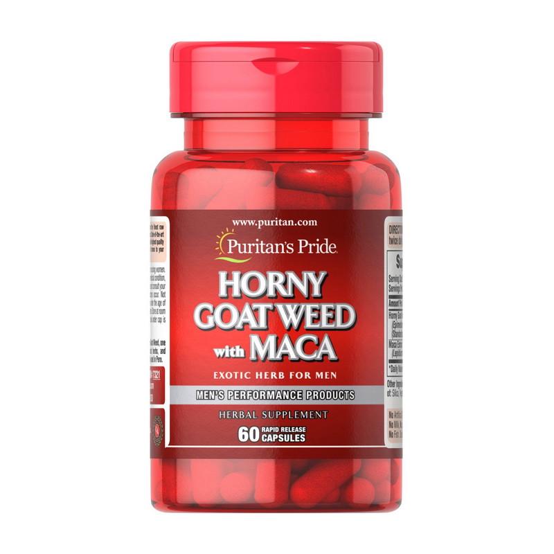 Екстракт бур'янів рогової кози Puritan's Pride Horny Goat Weed with Maca 60 капс. (19695-01)