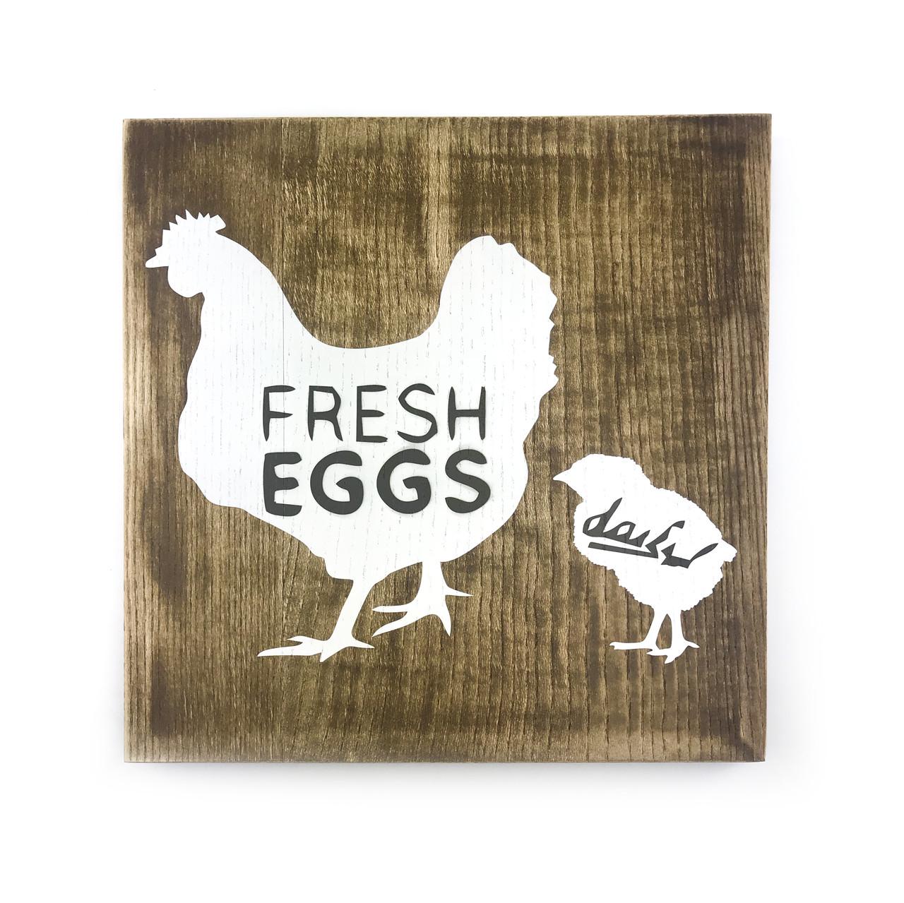 Картина деревянная Fresh eggs 25х25 мм Коричневый (кд000425х25)