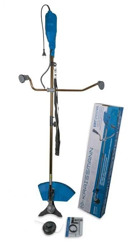 Тример газонный электрический KRAISSMANN ERT'2900VA шпуля с леской/3-лепестковый косильный нож/разборный металлический вал (33983048)