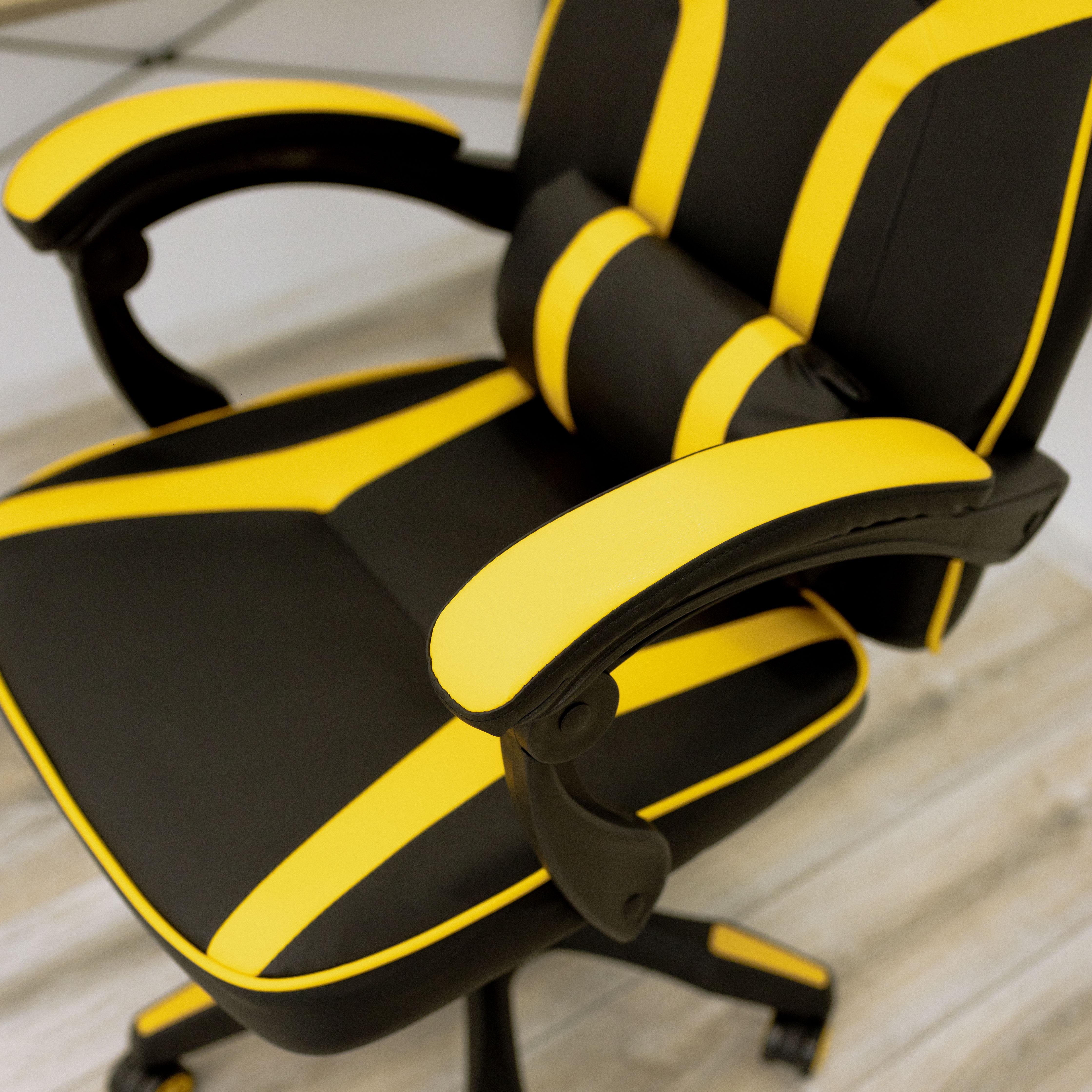 Крісло комп'ютерне геймерське 4Points NT з подушками для дома та офісу Жовтий (40015) - фото 8 Крісло комп'ютерне геймерське 4Points NT з подушками для дома та офісу Жовтий (40015) - фото 8