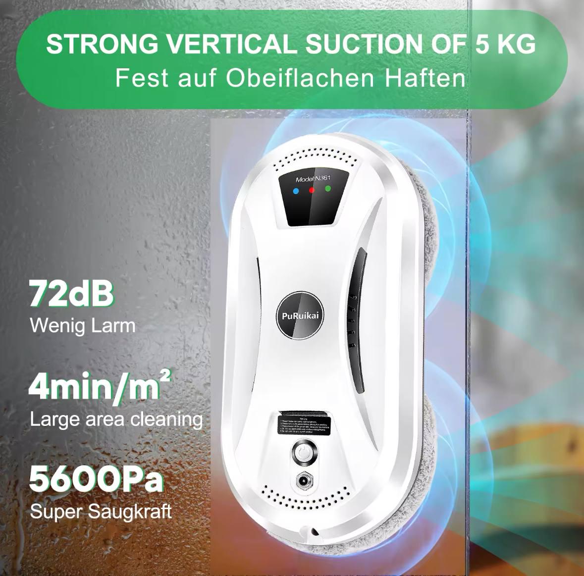 Робот-мойщик для окон 80 Вт Белый - фото 8 Робот-мойщик для окон 80 Вт Белый - фото 8