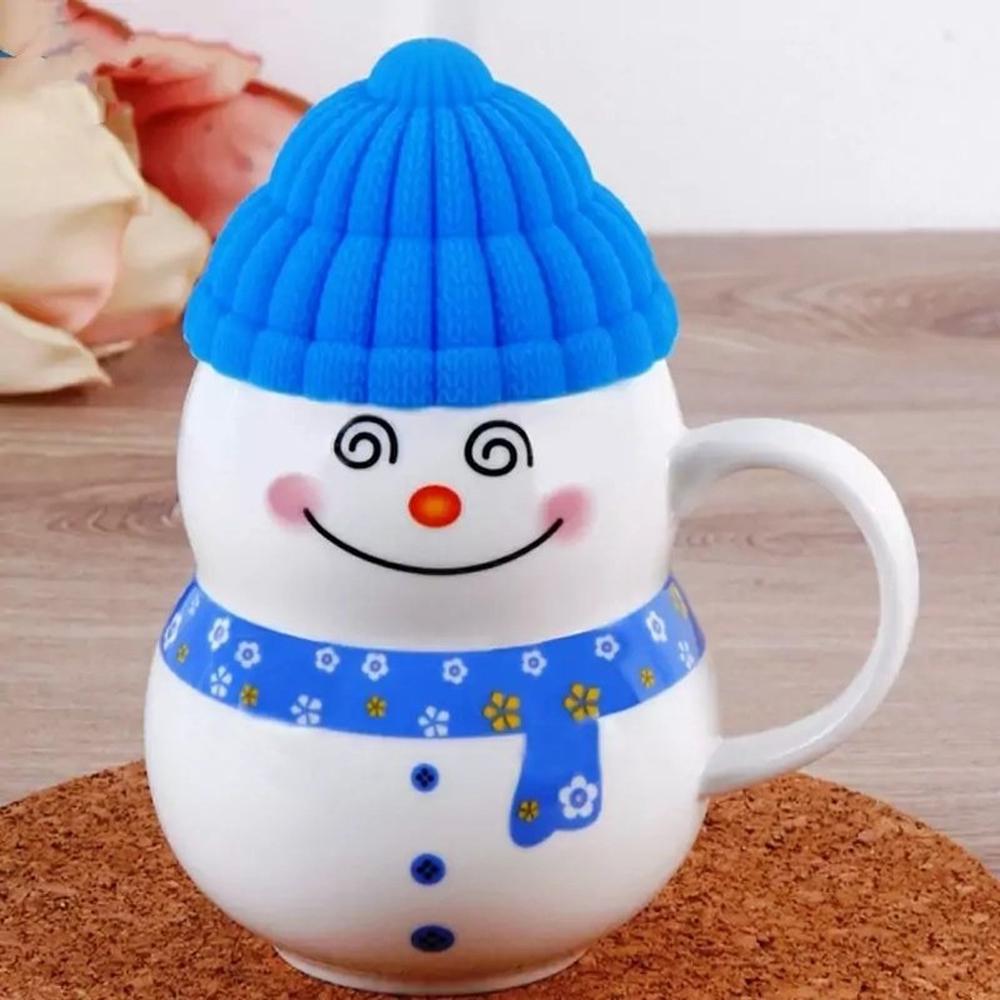 Чашка новогодняя с крышкой снеговик 350 мл - фото 10 Чашка новогодняя с крышкой снеговик 350 мл - фото 10