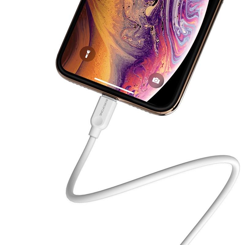 Кабель Borofone BX14 USB Lightning для iPhone 3 м 2,4 A Белый - фото 3
