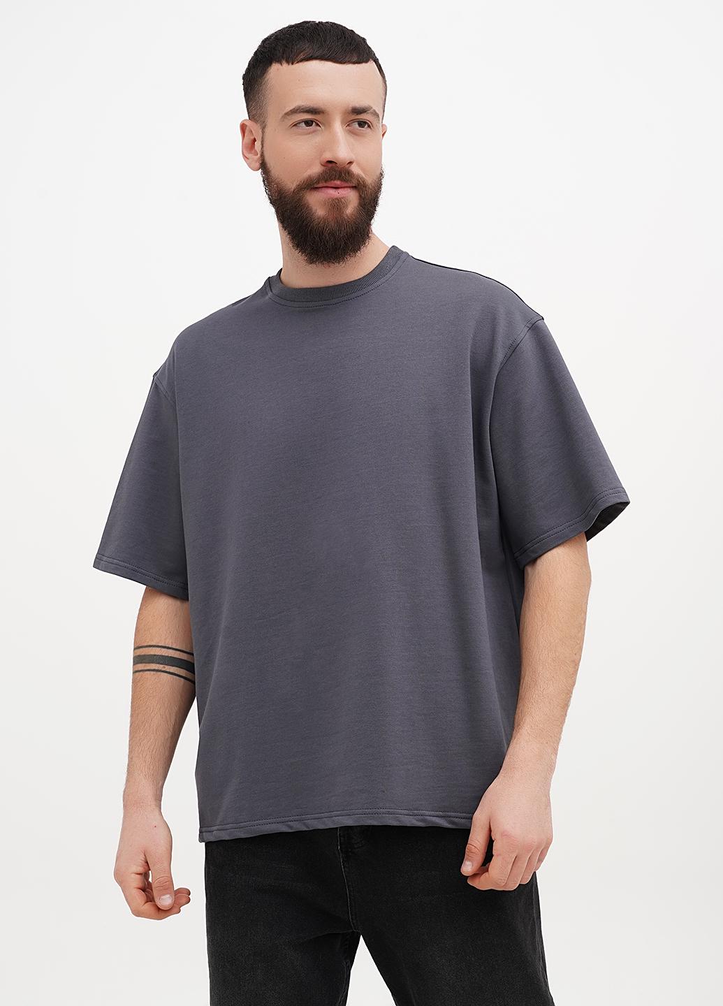 Футболка чоловіча Hibrand оверсайз петля Фуме (Mn094)