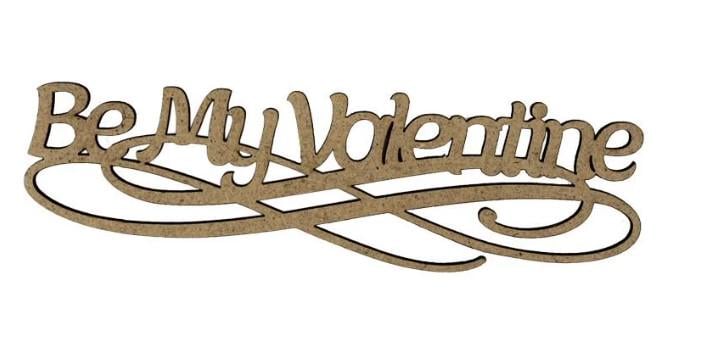 Заготовка для декупажа ROSA TALENT Надпись для Топера Be my Valentine 15х4,4 см 5 шт.