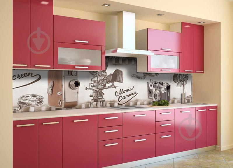 Скинали на кухню Zatarga «Ретро Фильм» 650х2500 мм виниловая 3Д наклейка кухонный фартук самоклеящаяся Z180807/1