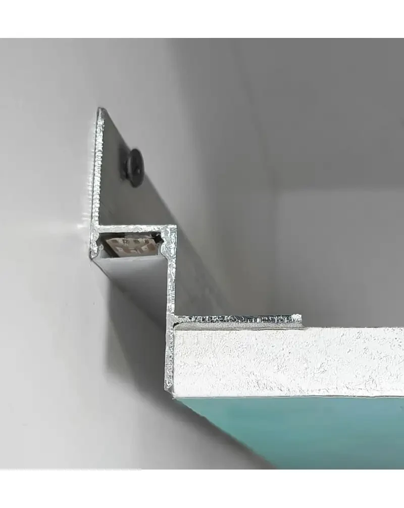 Алюминиевый профиль для теневого шва 15 мм LED 3 м Серебристый (2639707748)