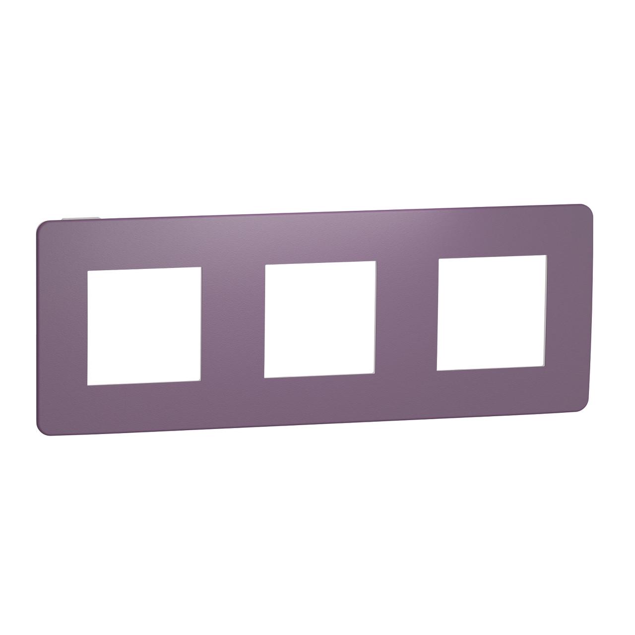 Рамка 3-постовая Schneider Electric Unica New ABS 85х227 мм Лиловый/Белый (NU280614)