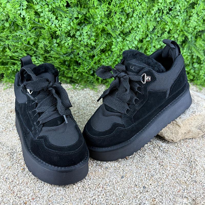 Кеди жіночі замшеві на шнурівці Е-002075-1 p. 39 25 см Чорний (117761133)