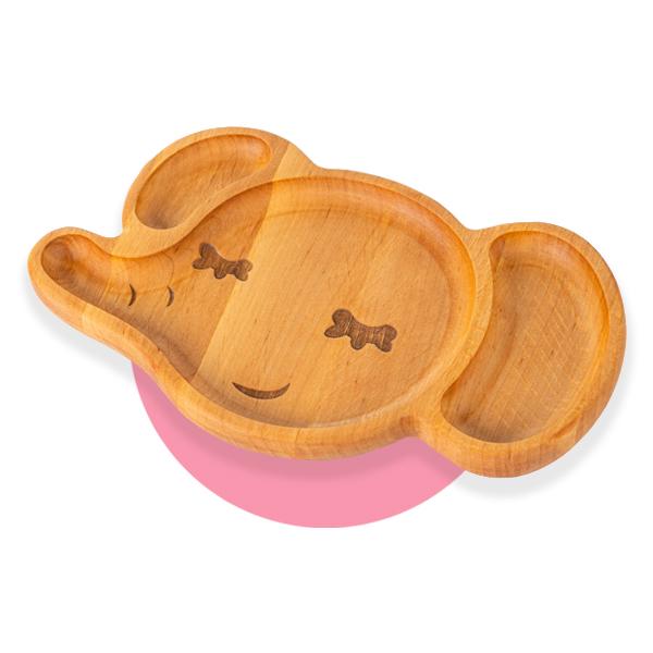 Тарілка секційна Бабака Слоненя на присосці Рожевий (31035) - фото 2 Тарілка секційна Бабака Слоненя на присосці Рожевий (31035) - фото 2