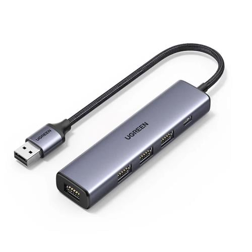 USB-хаб UGREEN CM219 4-Port USB 3.0 Hub Powered by Micro USB Metal Plated Shell Ultra Slim (50985)