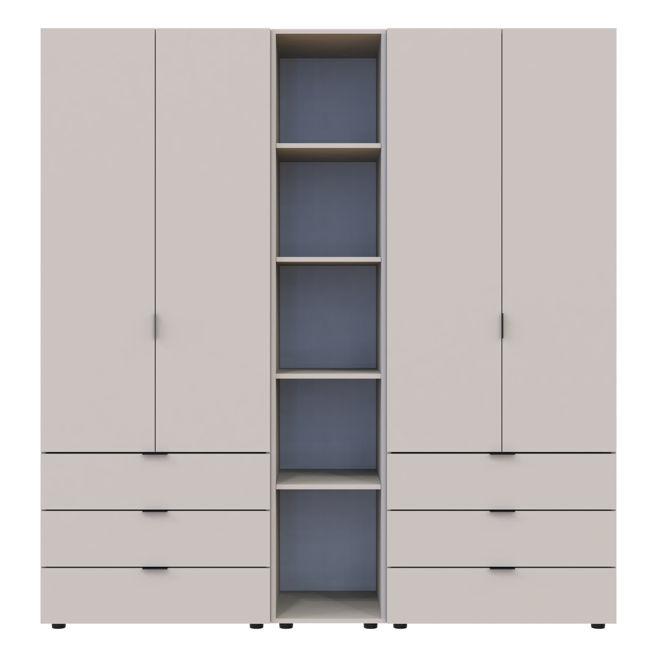 Комплект шкафов для одежды Doros Гелар 193,2х49,5х203,4 см 3 шт. Кашемир (DRS-011249)