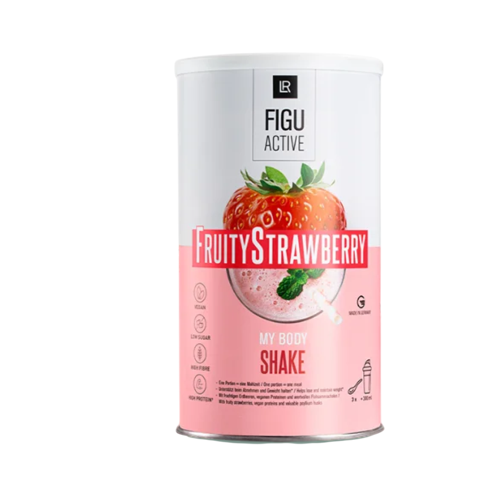 Коктейль розчинний для контролю ваги зі смаком полуниці Fruity Strawberry LR Figu Active 496 г (81241)